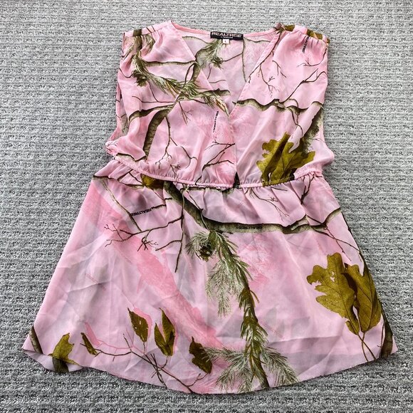 Realtree Dresses & Skirts - Real Tree by Heartsoul Pink Camo Mini Dress Women Size Large L All Over Print